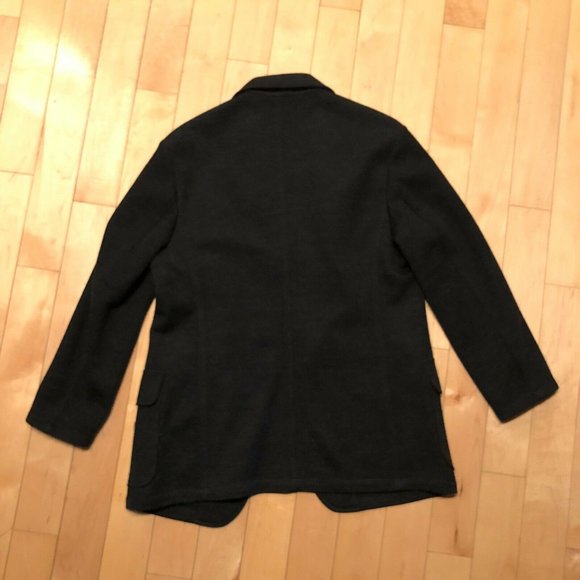 Canali Sportswear Made In Italy Black Gray Coat Blazer Jacket SZ M - Picture 2 of 7